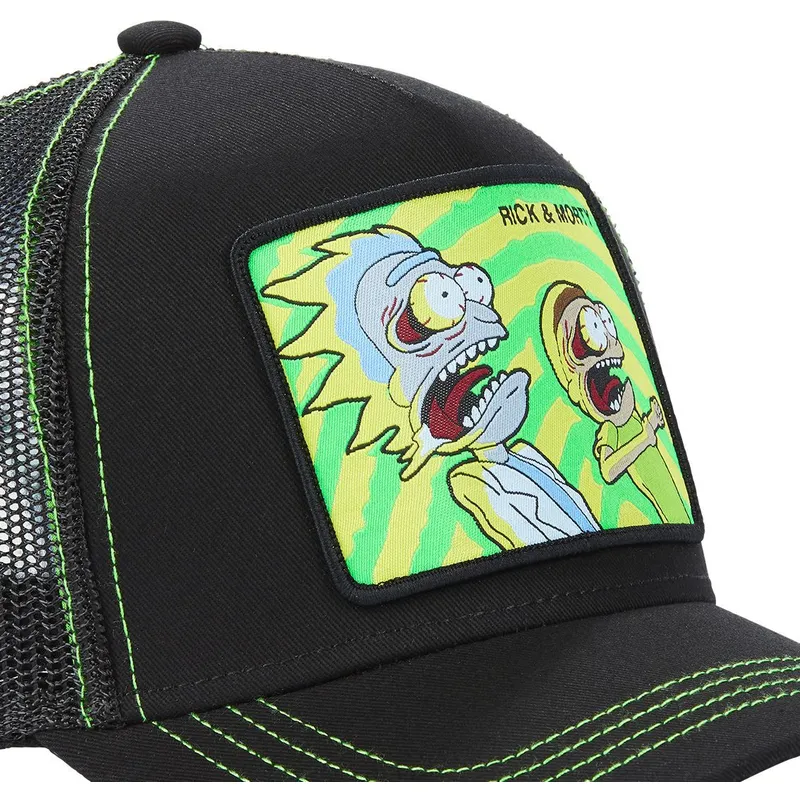 trucker-kasket-sort-rick-og-morty-psy2-fra-capslab
