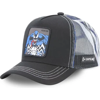 kasketter-buet-sort-snapback-venom-marvel-comics-af-capslab