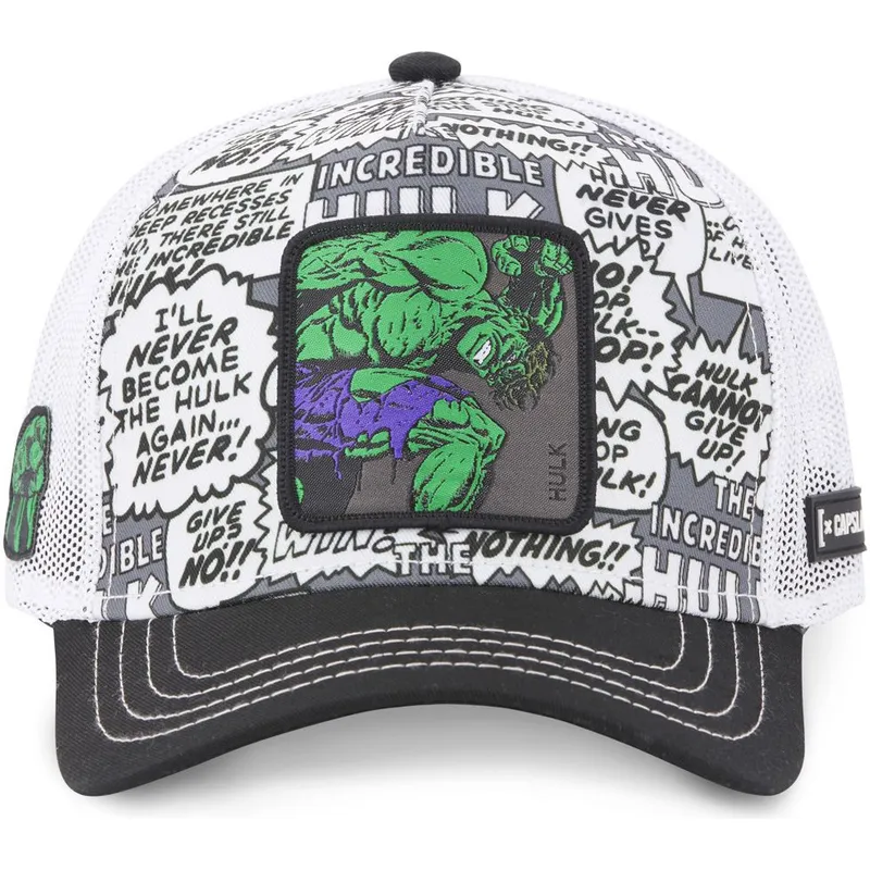 kasketter-buet-hvid-snapback-hulk-marvel-comics-af-capslab