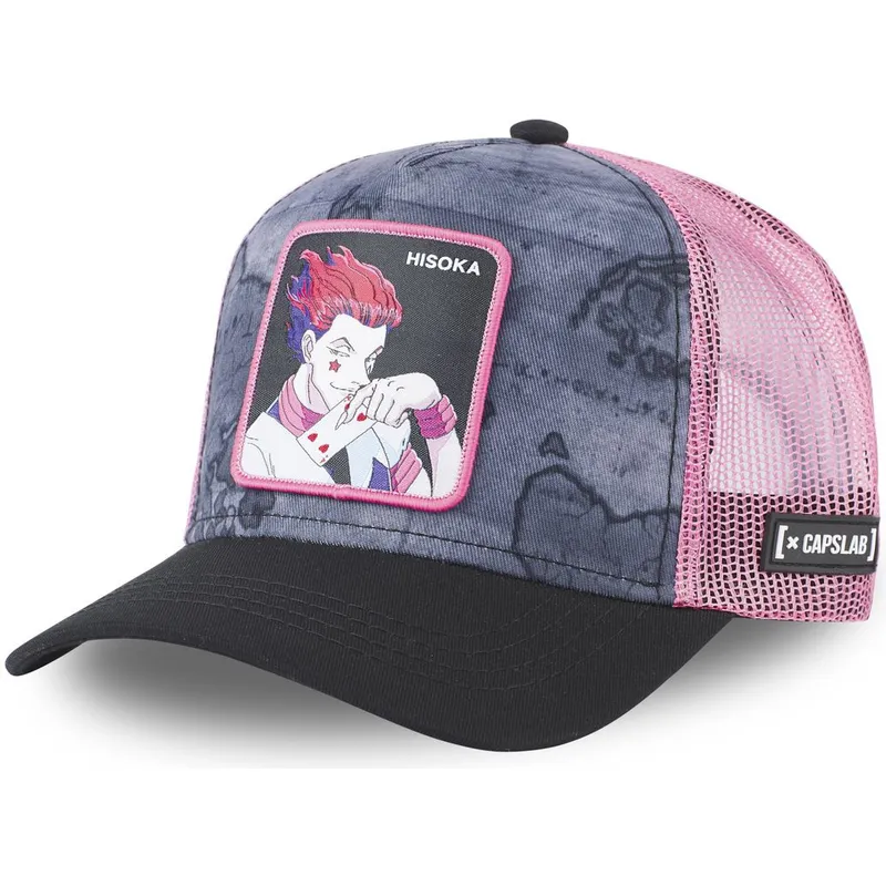 trucker-kasket-sort-og-pink-hisoka-morow-his2-hunter-x-hunter-fra-capslab
