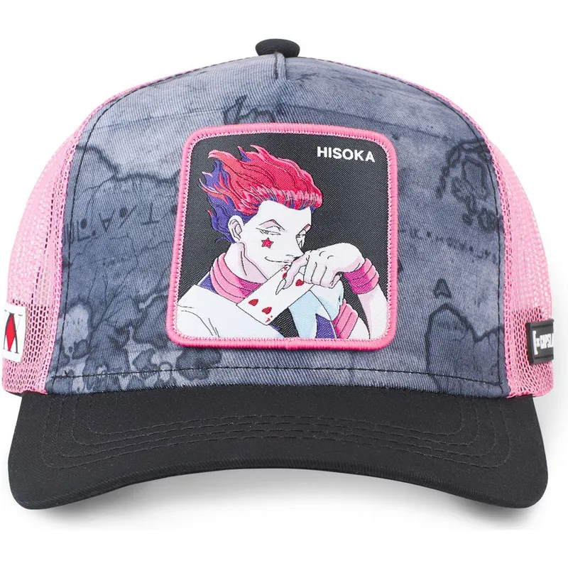 trucker-kasket-sort-og-pink-hisoka-morow-his2-hunter-x-hunter-fra-capslab