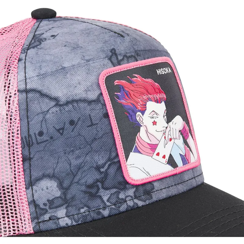 trucker-kasket-sort-og-pink-hisoka-morow-his2-hunter-x-hunter-fra-capslab