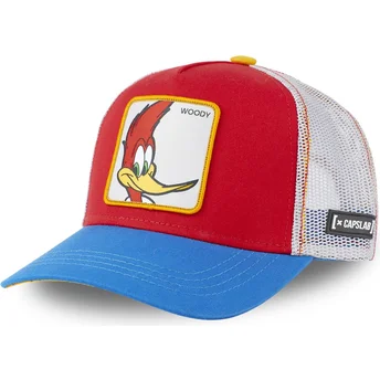 capslab-pec1-rod-hvid-og-bla-pajaro-loco-trucker-kasket