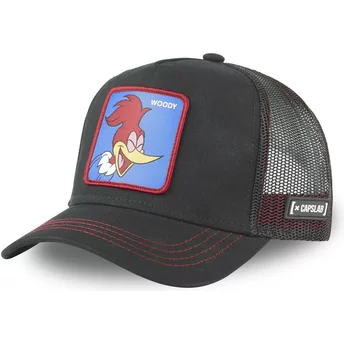 Capslab Woody Woodpecker WOO2 Black Trucker Hat
