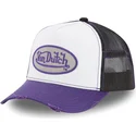 hvid-sort-og-violet-trucker-kasket-sum-pur-fra-von-dutch