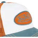 hvid-orange-og-bla-trucker-kasket-sum-hun-fra-von-dutch