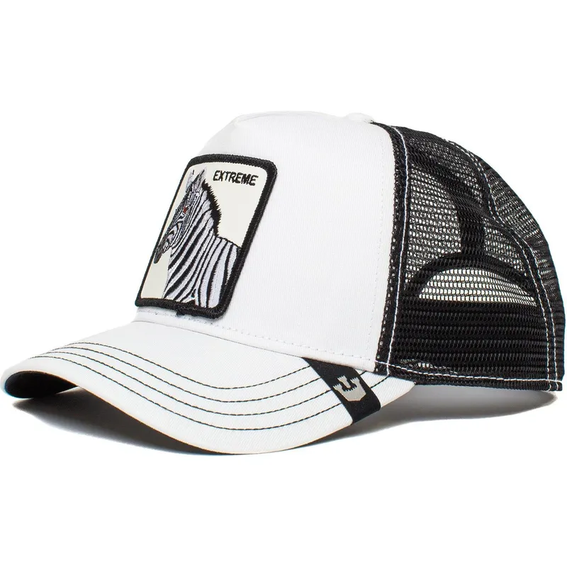 trucker-kasket-hvid-og-sort-zebra-extreme-exxxtreme-the-farm-fra-goorin-bros