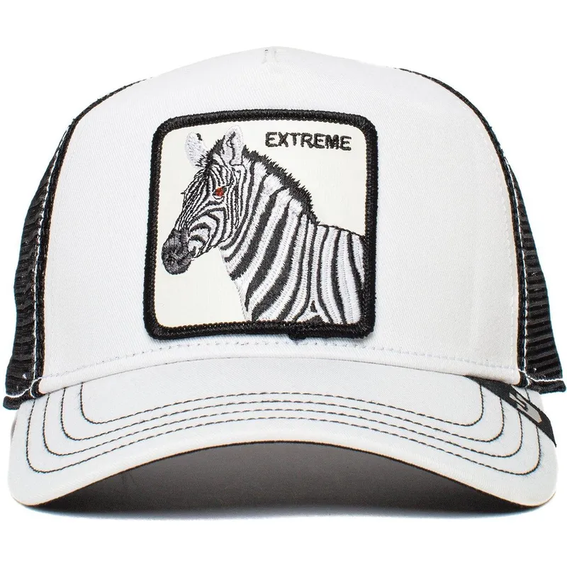 trucker-kasket-hvid-og-sort-zebra-extreme-exxxtreme-the-farm-fra-goorin-bros