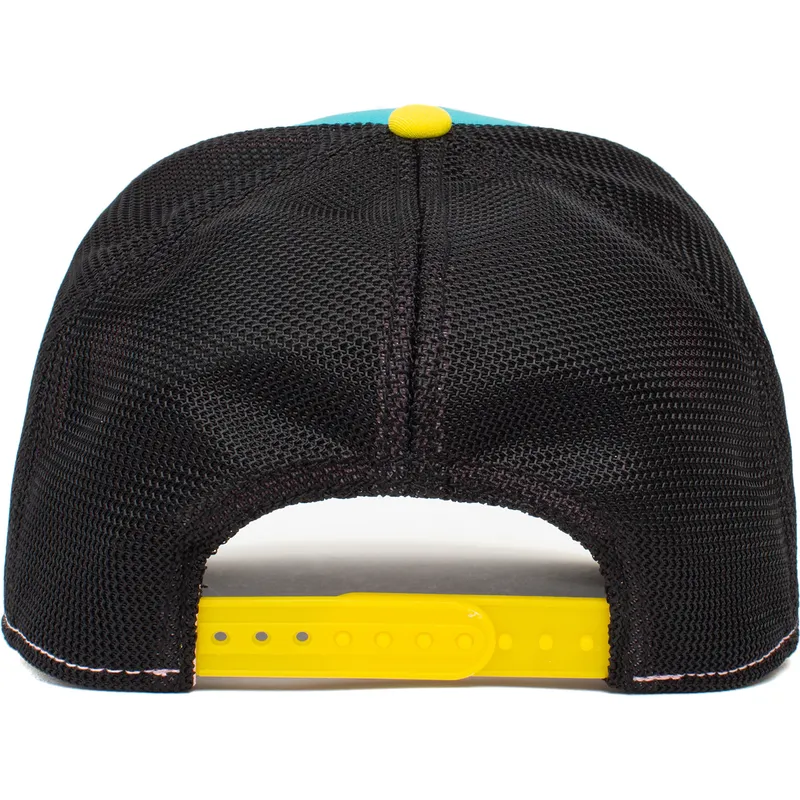 trucker-kasket-bla-sort-og-gul-far-out-iguana-party-the-farm-fra-goorin-bros