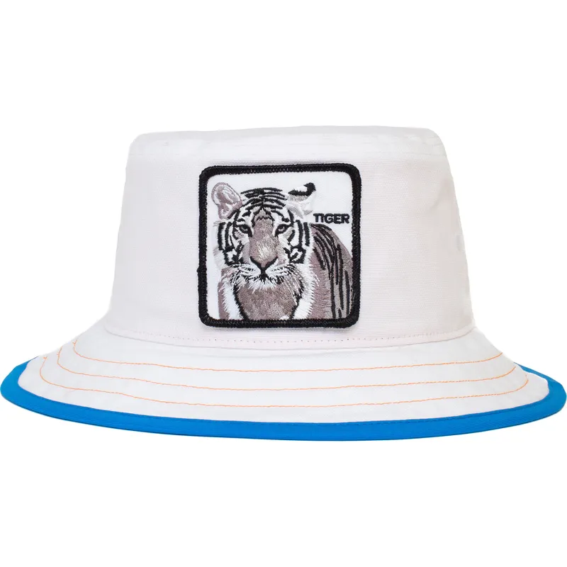 bucket-hvid-og-bla-tiger-tiger-tigre-libre-the-farm-fra-goorin-bros