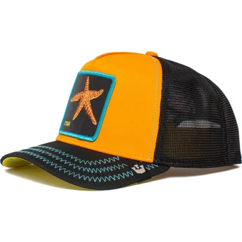 trucker-kasket-orange-og-sort-sostjerne-baby-i-m-a-star-the-farm-fra-goorin-bros
