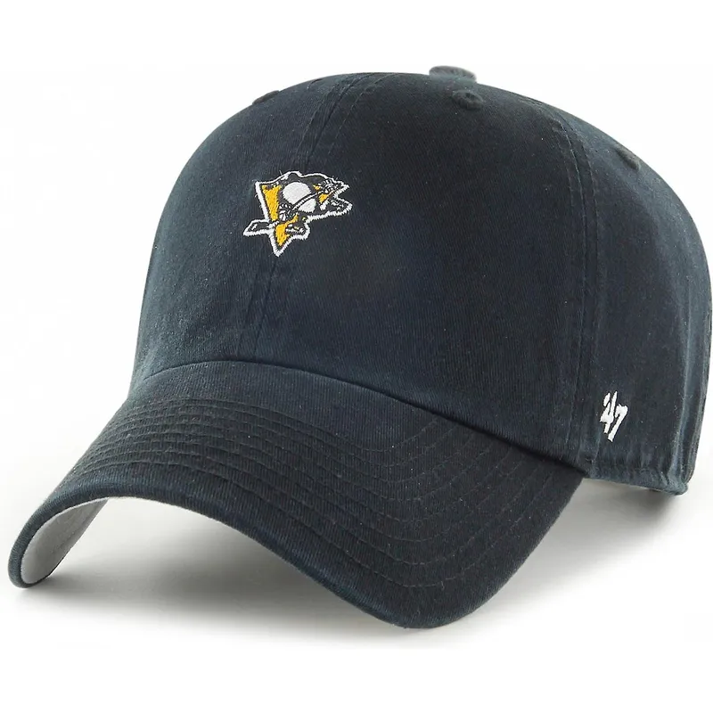 kasketter-buet-sort-justerbar-rem-clean-up-base-runner-fra-pittsburgh-penguins-nhl-af-47-brand