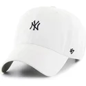 hvid-justerbar-buet-kasket-clean-up-base-runner-fra-new-york-yankees-mlb-af-47-brand