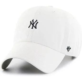 47 Brand Kurvet Bølge Clean Up Base Runner New York Yankees MLB Hvid Justerbar Kasket