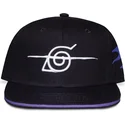 flad-sort-snapback-kasket-konoha-naruto-fra-difuzed