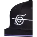 flad-sort-snapback-kasket-konoha-naruto-fra-difuzed