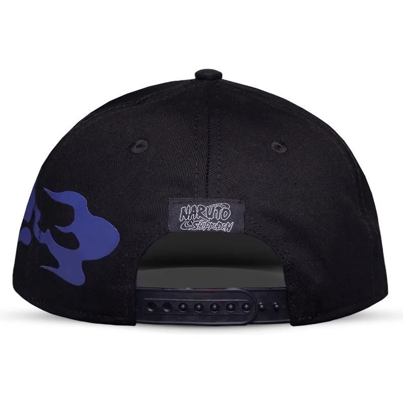 flad-sort-snapback-kasket-konoha-naruto-fra-difuzed