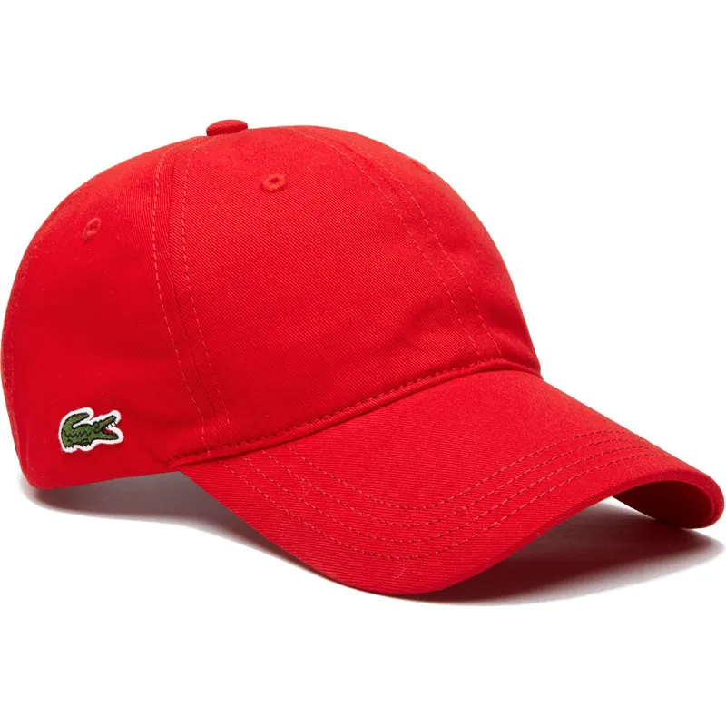 kasketter-buet-rod-justerbar-rem-af-lacoste