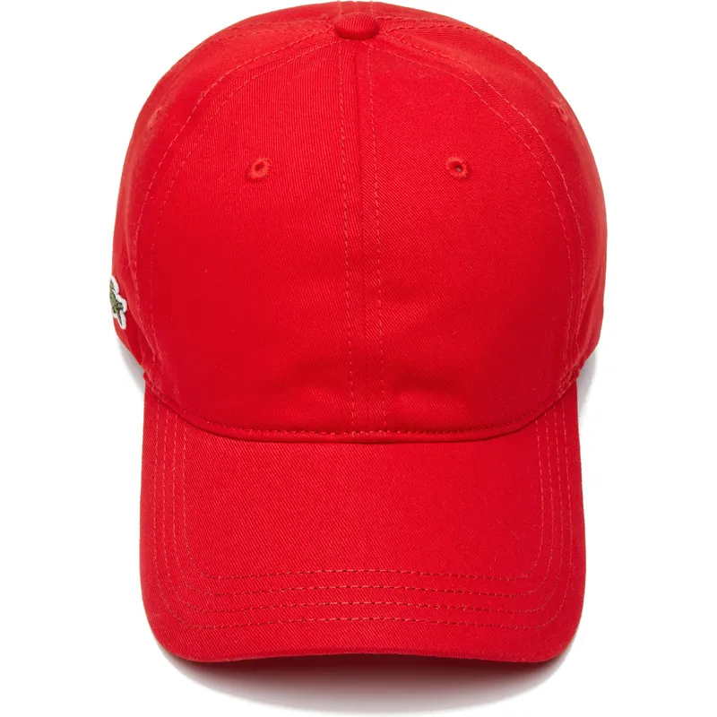 kasketter-buet-rod-justerbar-rem-af-lacoste