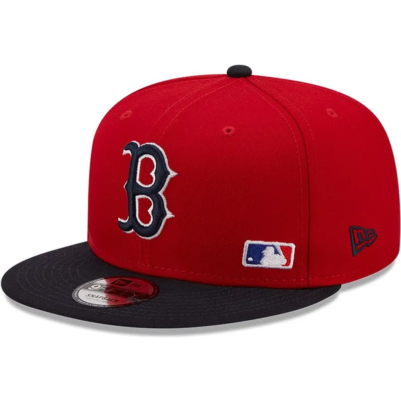 kasketter-flad-rod-snapback-9fifty-team-arch-fra-boston-red-sox-mlb-af-new-era