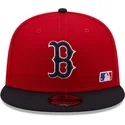 kasketter-flad-rod-snapback-9fifty-team-arch-fra-boston-red-sox-mlb-af-new-era