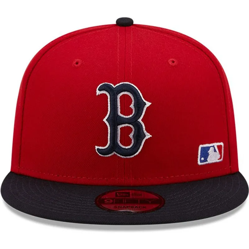 kasketter-flad-rod-snapback-9fifty-team-arch-fra-boston-red-sox-mlb-af-new-era