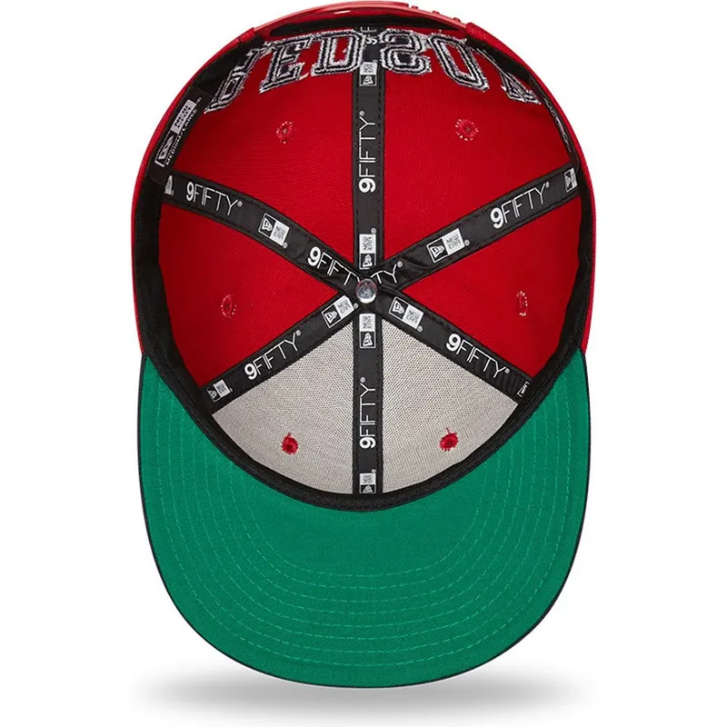 kasketter-flad-rod-snapback-9fifty-team-arch-fra-boston-red-sox-mlb-af-new-era