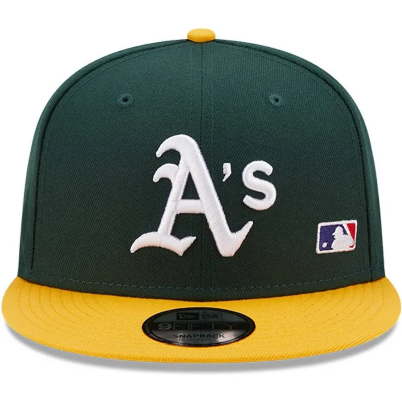kasketter-flad-gron-snapback-9fifty-team-arch-fra-oakland-athletics-mlb-af-new-era