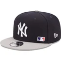 flad-kasket-marinebla-og-gra-snapback-9fifty-team-arch-fra-new-york-yankees-mlb-fra-new-era
