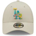 justerbar-gra-buet-kasket-9forty-camo-infill-los-angeles-dodgers-mlb-fra-new-era