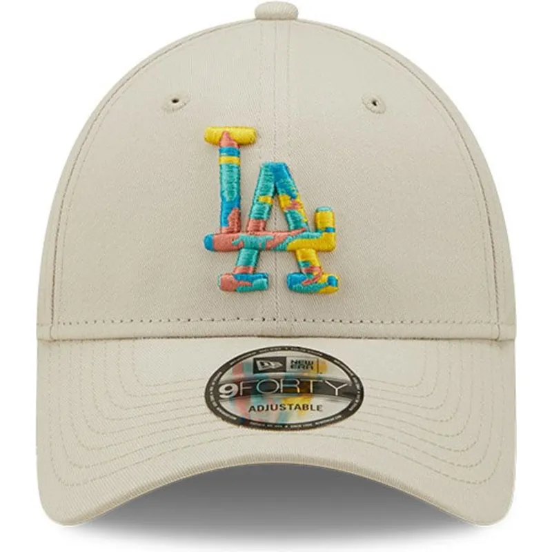 kasketter-buet-gra-justerbar-rem-9forty-camo-infill-fra-los-angeles-dodgers-mlb-af-new-era