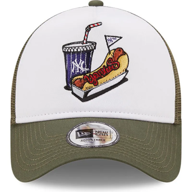 kasketter-buet-hvid-snapback-a-frame-stadium-food-hot-dog-fra-new-york-yankees-mlb-af-new-era