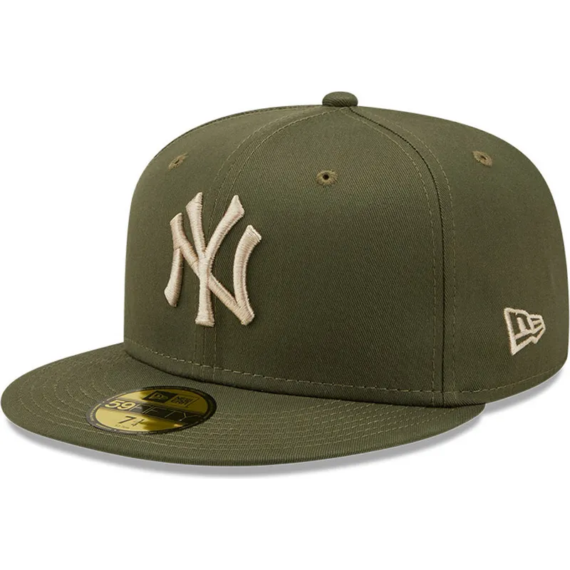 kasketter-flad-gron-tilpasset-59fifty-league-essential-fra-new-york-yankees-mlb-af-new-era