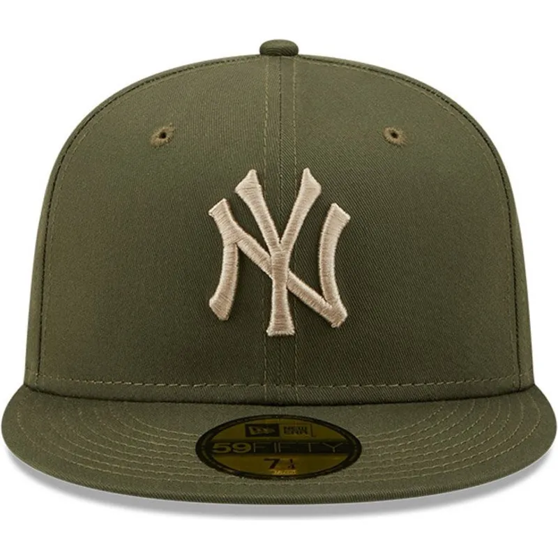kasketter-flad-gron-tilpasset-59fifty-league-essential-fra-new-york-yankees-mlb-af-new-era