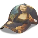 justerbar-multifarvet-buet-kasket-9forty-mona-lisa-le-louvre-fra-new-era