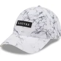 hvid-justerbar-buet-kasket-9forty-clear-marble-le-louvre-fra-new-era