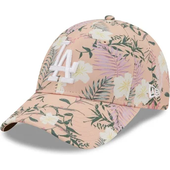 New Era Curved Brim 9FORTY Floral Los Angeles Dodgers MLB Pink Adjustable Cap
