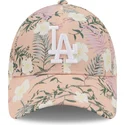 9forty-floral-los-angeles-dodgers-mlb-justerbar-lyserod-buet-kasket-fra-new-era