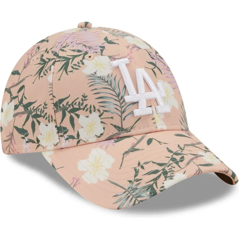 kasketter-buet-rosa-justerbar-rem-9forty-floral-fra-los-angeles-dodgers-mlb-af-new-era