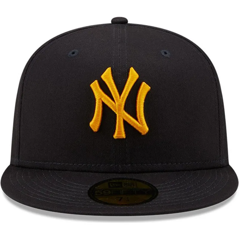 kasketter-flad-marinebla-tilpasset-59fifty-league-essential-fra-new-york-yankees-mlb-af-new-era