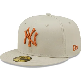 new-era-new-york-yankees-mlb-59fifty-league-essential-gra-flad-kasket-med-brun-logo