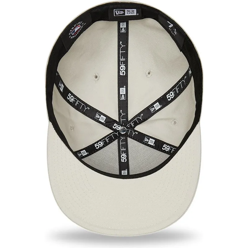 kasketter-flad-gra-tilpasset-marron-59fifty-league-essential-fra-new-york-yankees-mlb-af-new-era