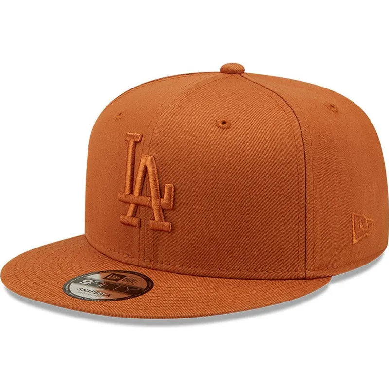 kasketter-flad-brun-snapback-marron-9fifty-league-essential-fra-los-angeles-dodgers-mlb-af-new-era