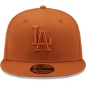 kasketter-flad-brun-snapback-marron-9fifty-league-essential-fra-los-angeles-dodgers-mlb-af-new-era