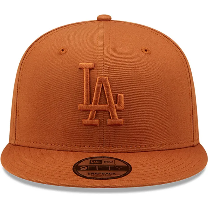 kasketter-flad-brun-snapback-marron-9fifty-league-essential-fra-los-angeles-dodgers-mlb-af-new-era