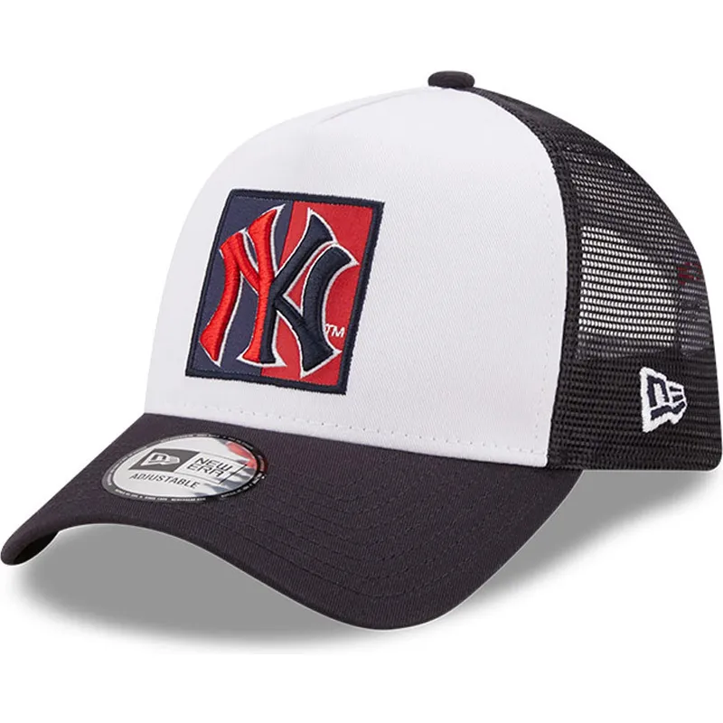 kasketter-buet-marinebla-snapback-a-frame-frame-team-patch-fra-new-york-yankees-mlb-af-new-era