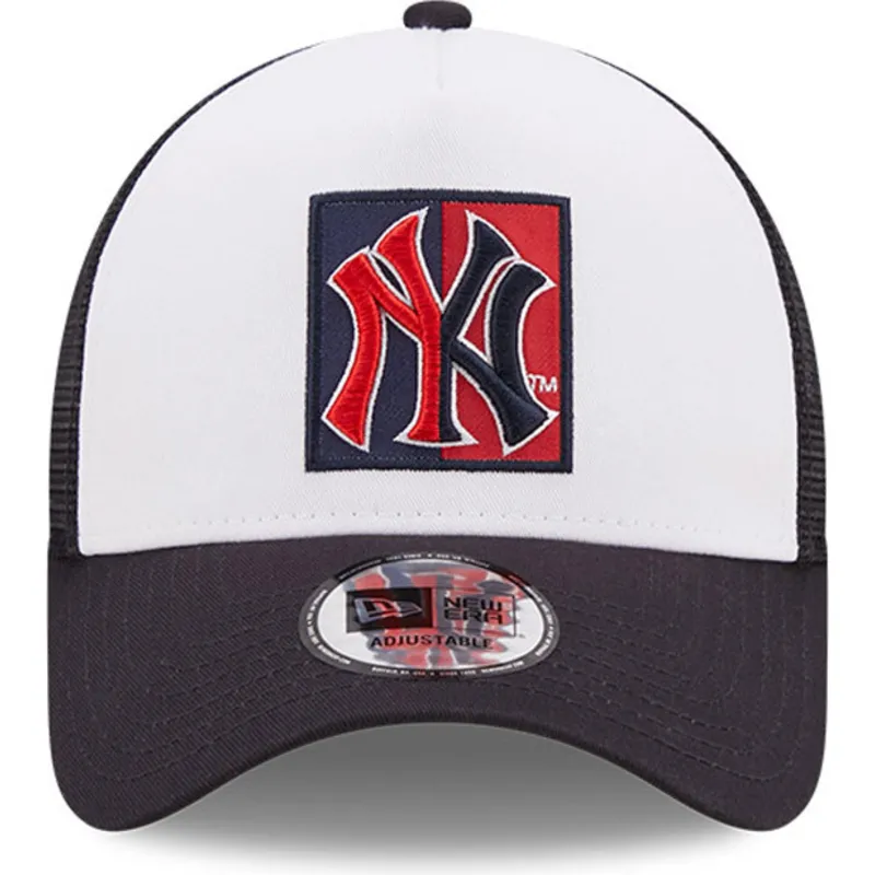 kasketter-buet-marinebla-snapback-a-frame-frame-team-patch-fra-new-york-yankees-mlb-af-new-era