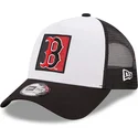 hvid-og-sort-trucker-cap-a-frame-team-patch-boston-red-sox-mlb-fra-new-era