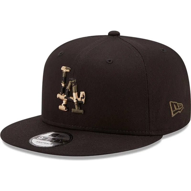 kasketter-flad-sort-snapback-9fifty-camo-infill-fra-los-angeles-dodgers-mlb-af-new-era