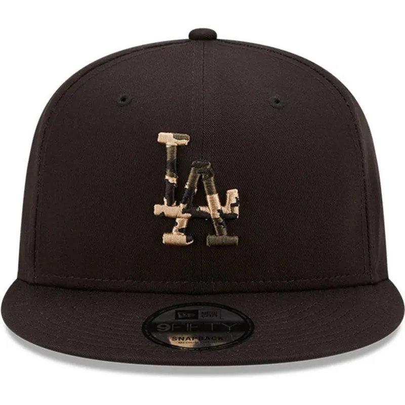 kasketter-flad-sort-snapback-9fifty-camo-infill-fra-los-angeles-dodgers-mlb-af-new-era